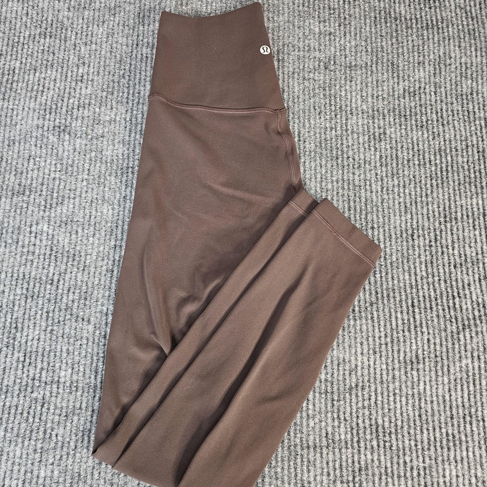 Lululemon Pants Womens 6 Brown High Rise Ankle Leggings Yoga Stretch Athletic